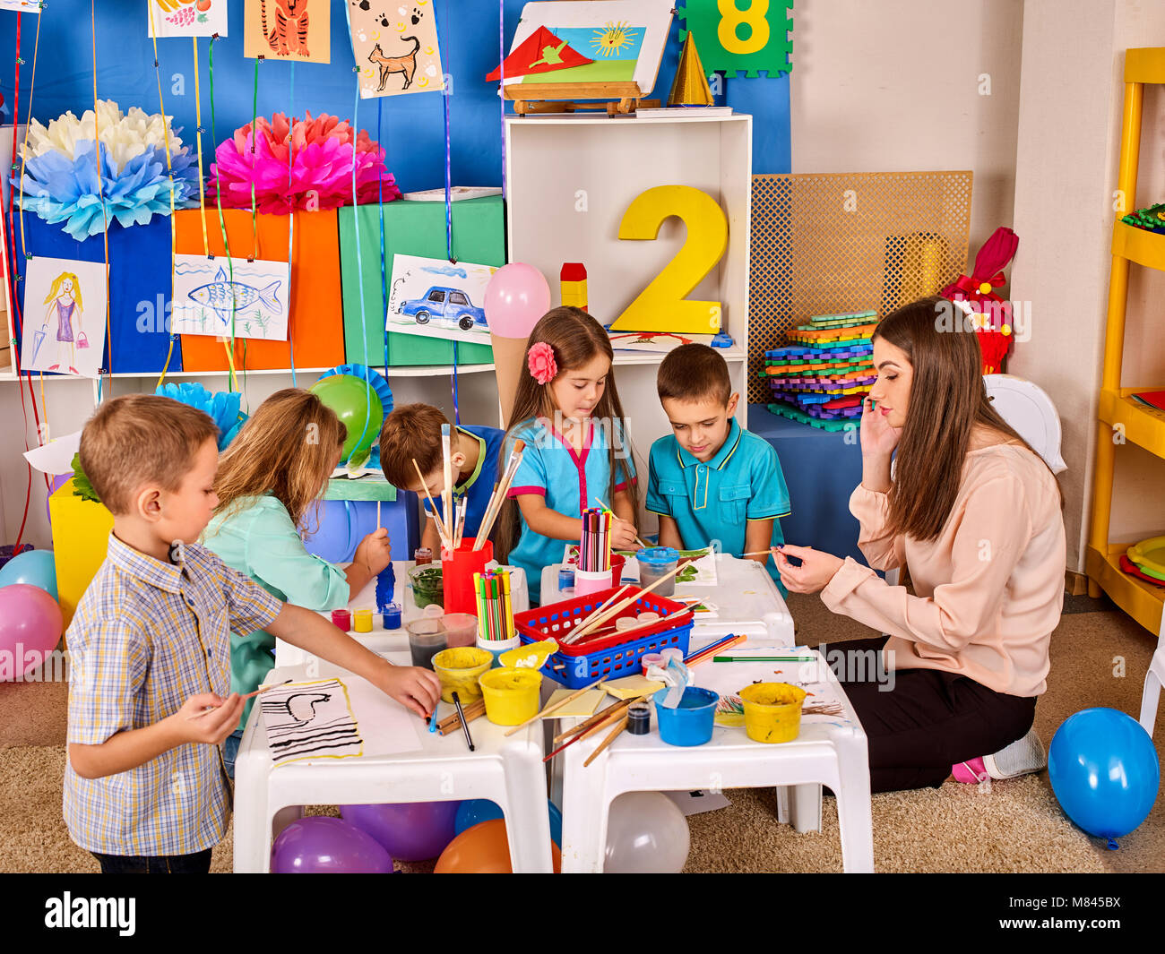 Art Teacher Classroom School Paints Students Art Teacher Classroom School Paints Students