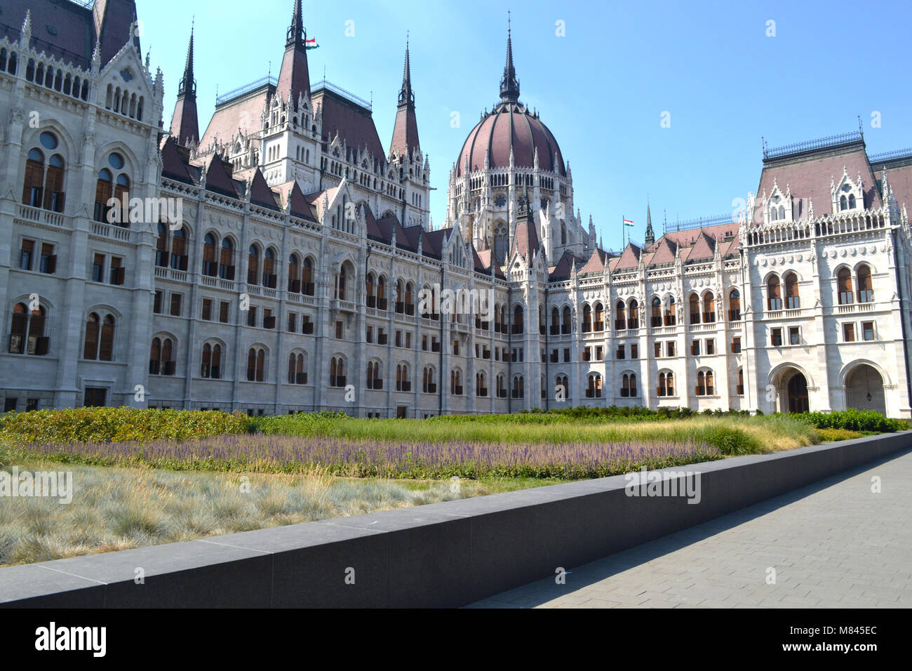 The Hungarian Parliament from the back Stock Photo