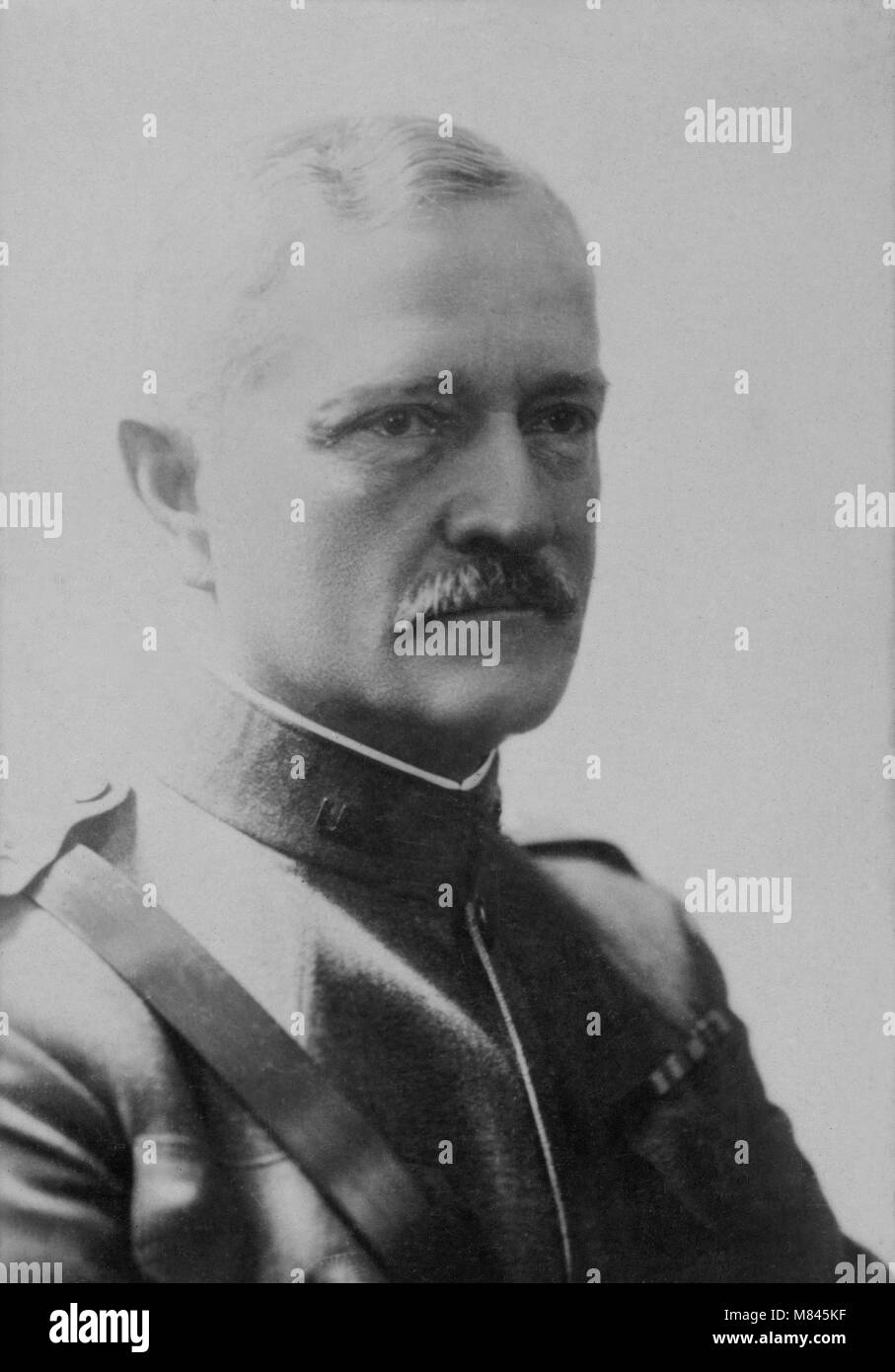 Portrait of the American General John Pershing ( 1860 - 1948 )  -  anonymous photography Stock Photo