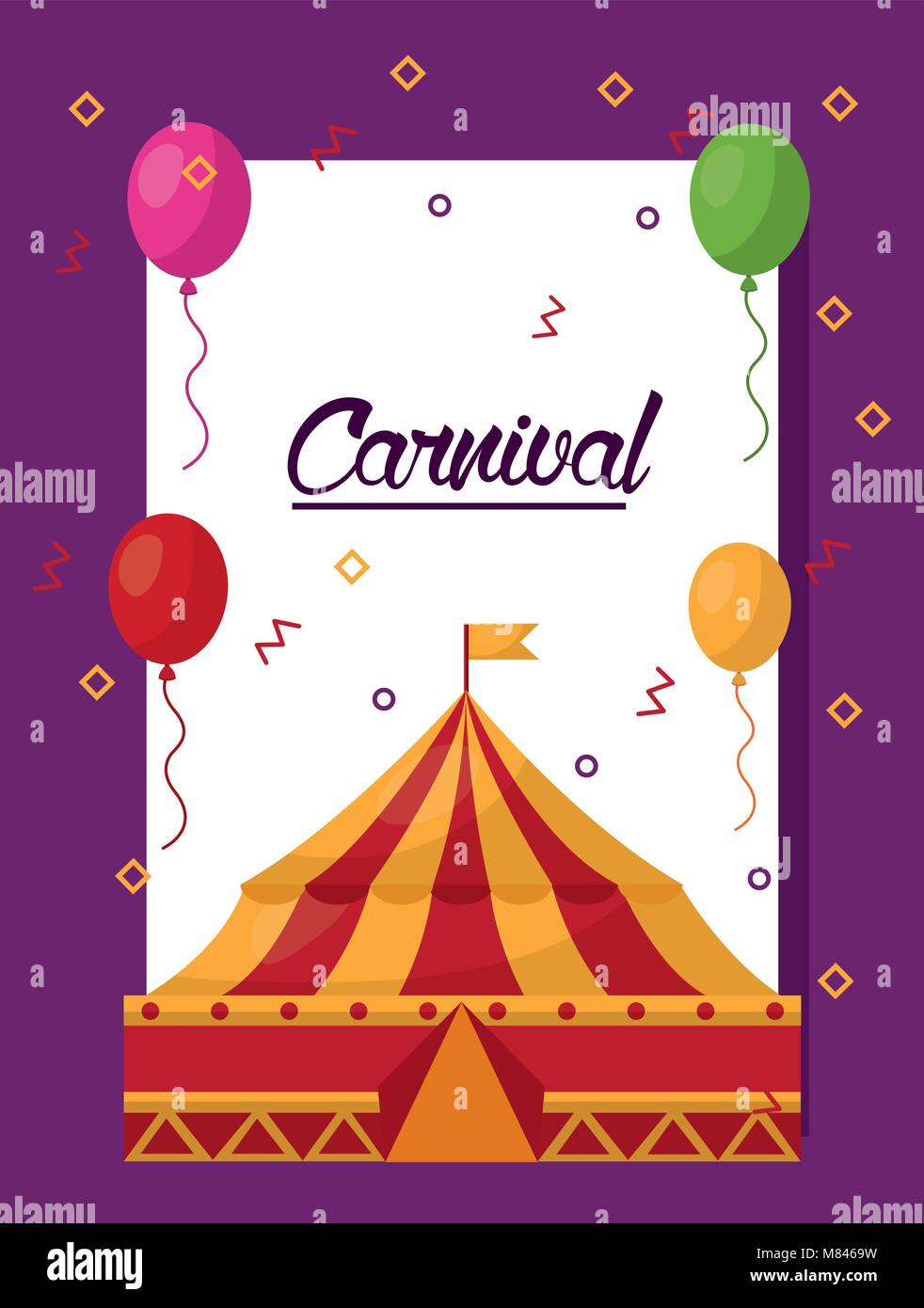 carnival fun fair tent festival vector illustration Stock Vector Image ...