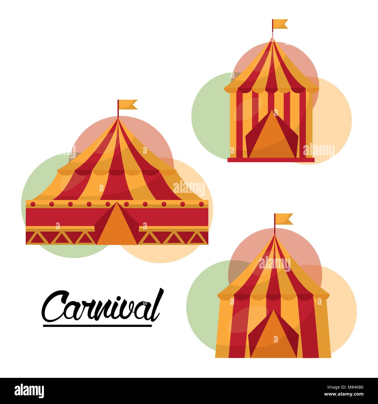 carnival fun fair tent festival vector illustration Stock Vector Image ...