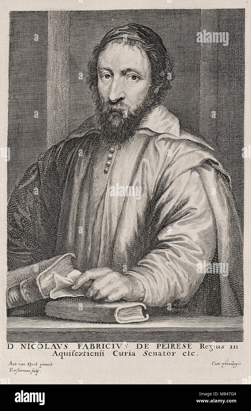 Vorsterman after Anthony van Dyck -   Nicholas Claude Fabri de Peiresc Stock Photo