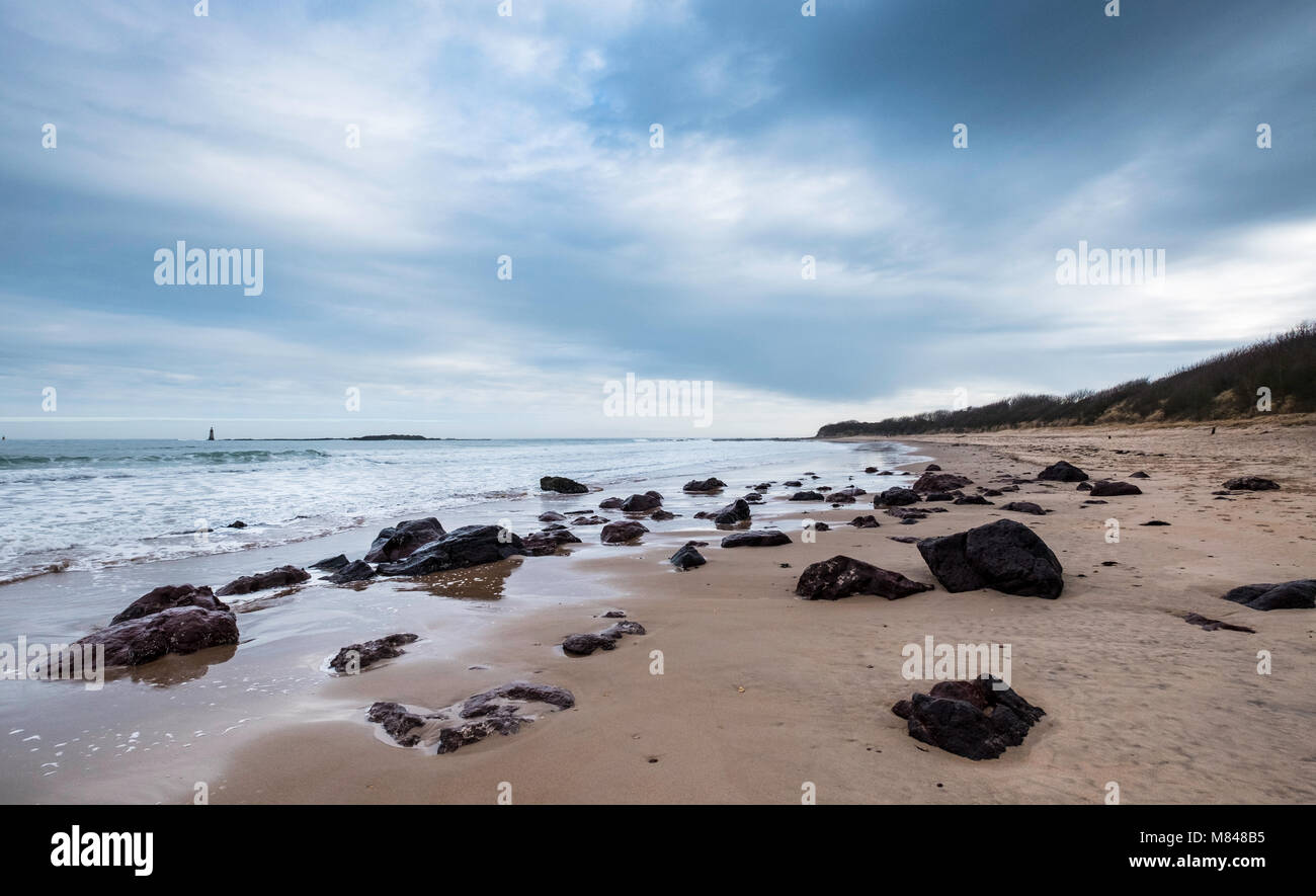 View of Seacliff Beach in East Lothian , Scotland, United Kingdom Stock Photo