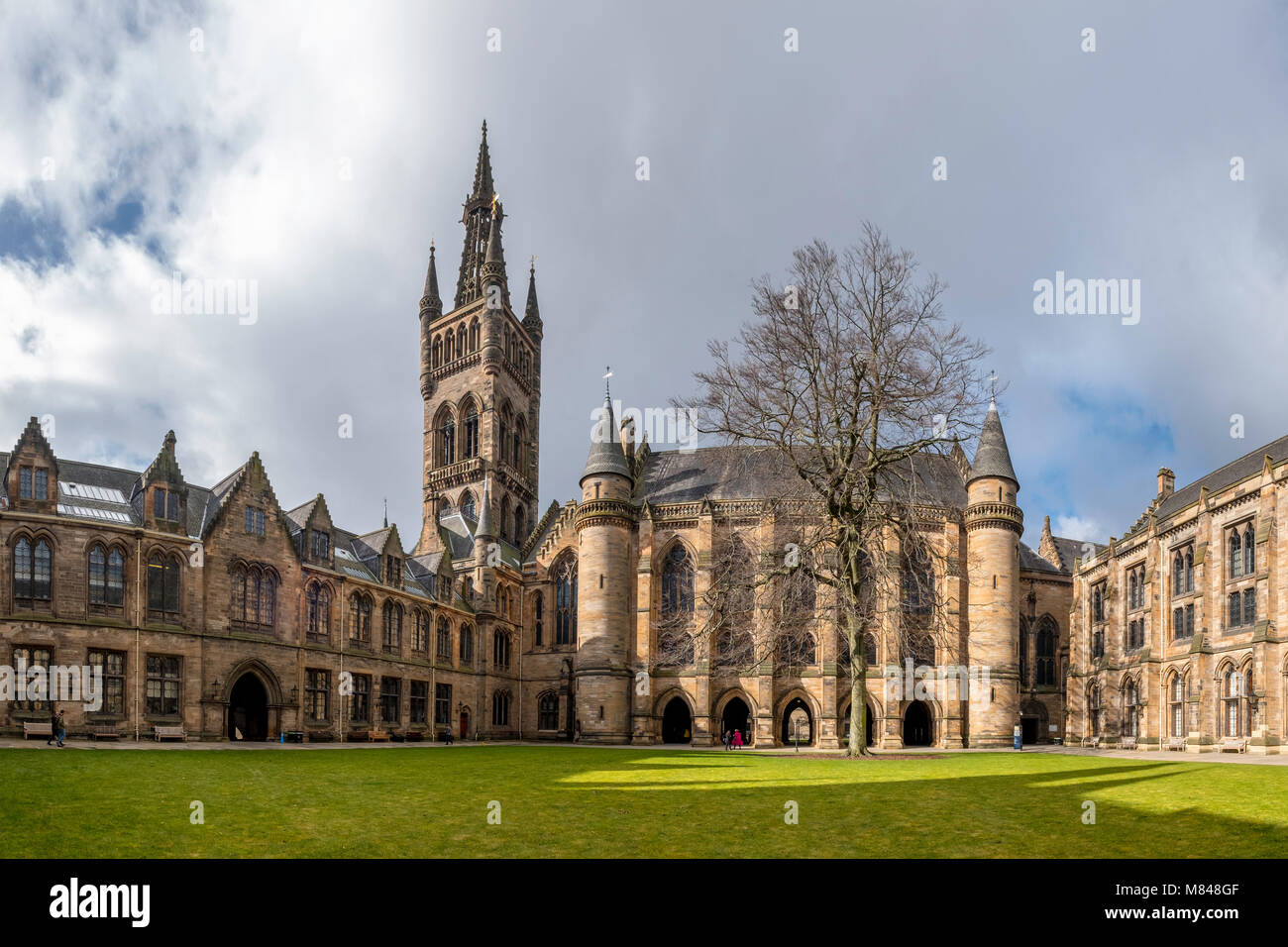View of East Quadrangle at Glasgow University , Scotland, United Kingdom Stock Photo