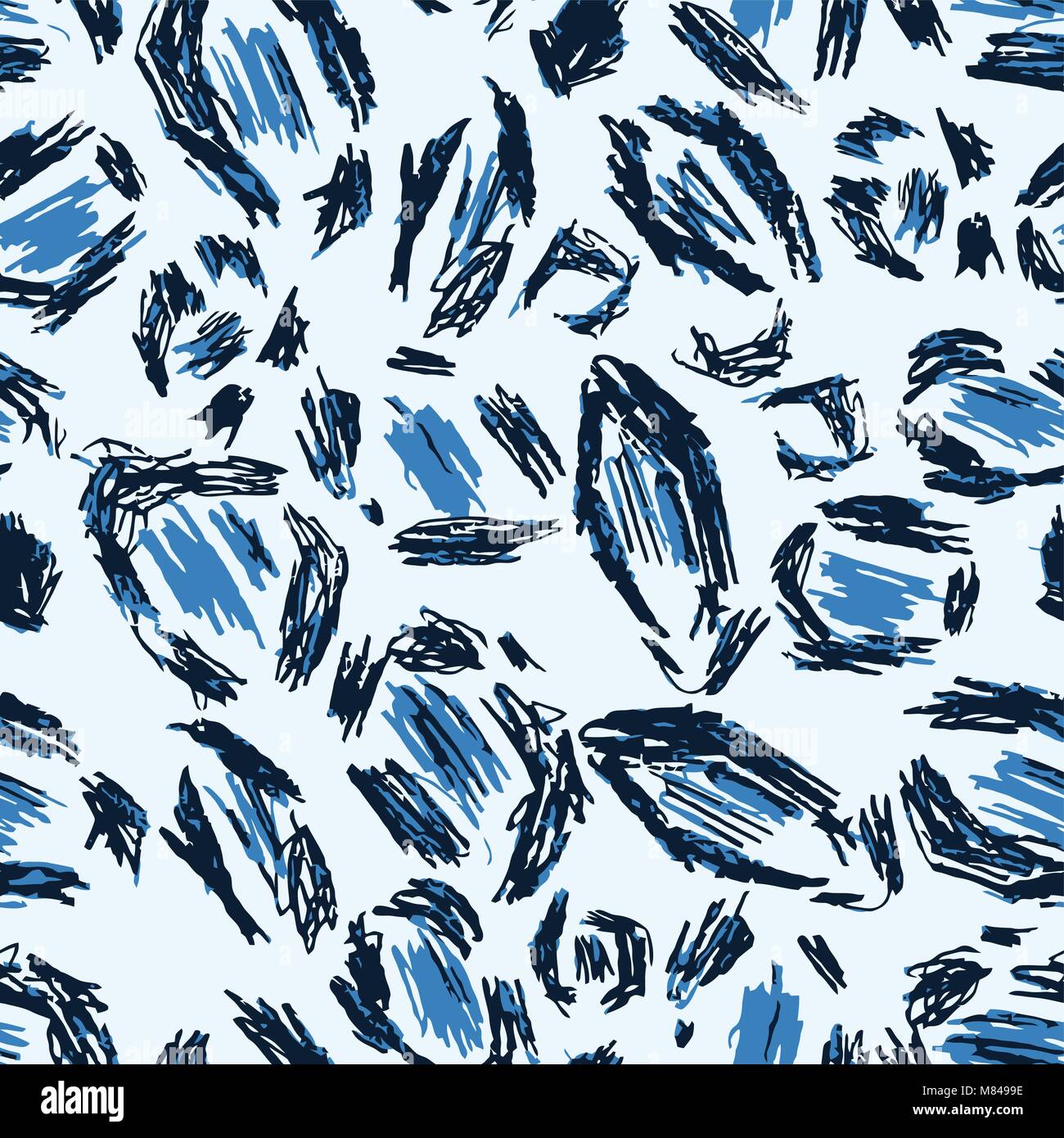White, black, blue leopard skin. Seamless pattern background jaguar. Safari animal print. Africa texture. Vector wallpaper fur Stock Vector