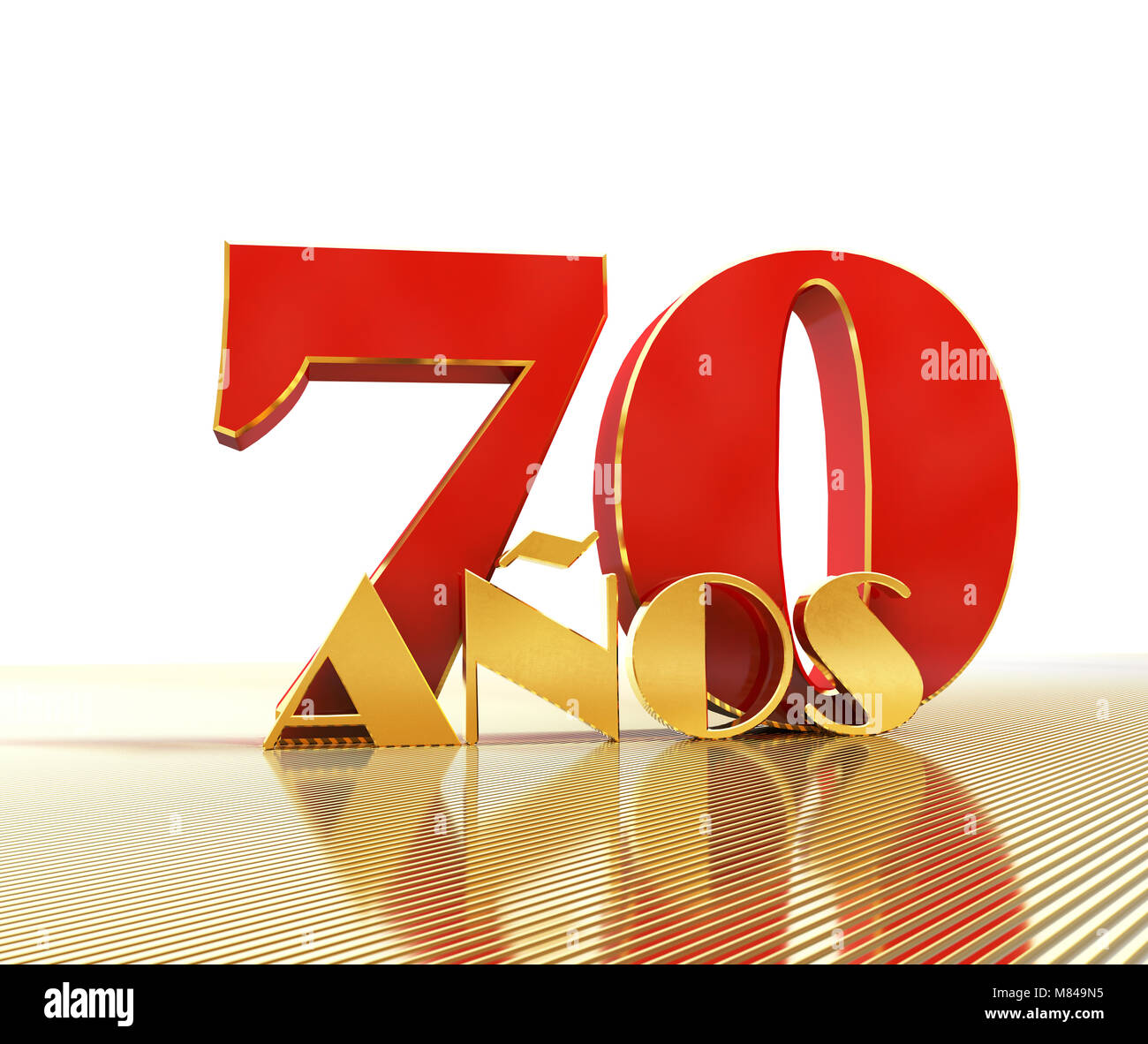 Golden number seventy (number 70) and the word "years" against the