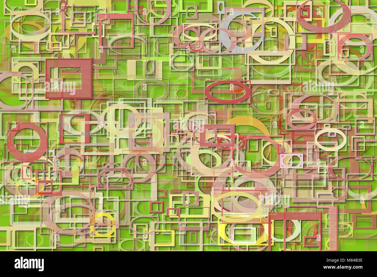 Abstract embossed & random square & rectangle shape, digital generative ...
