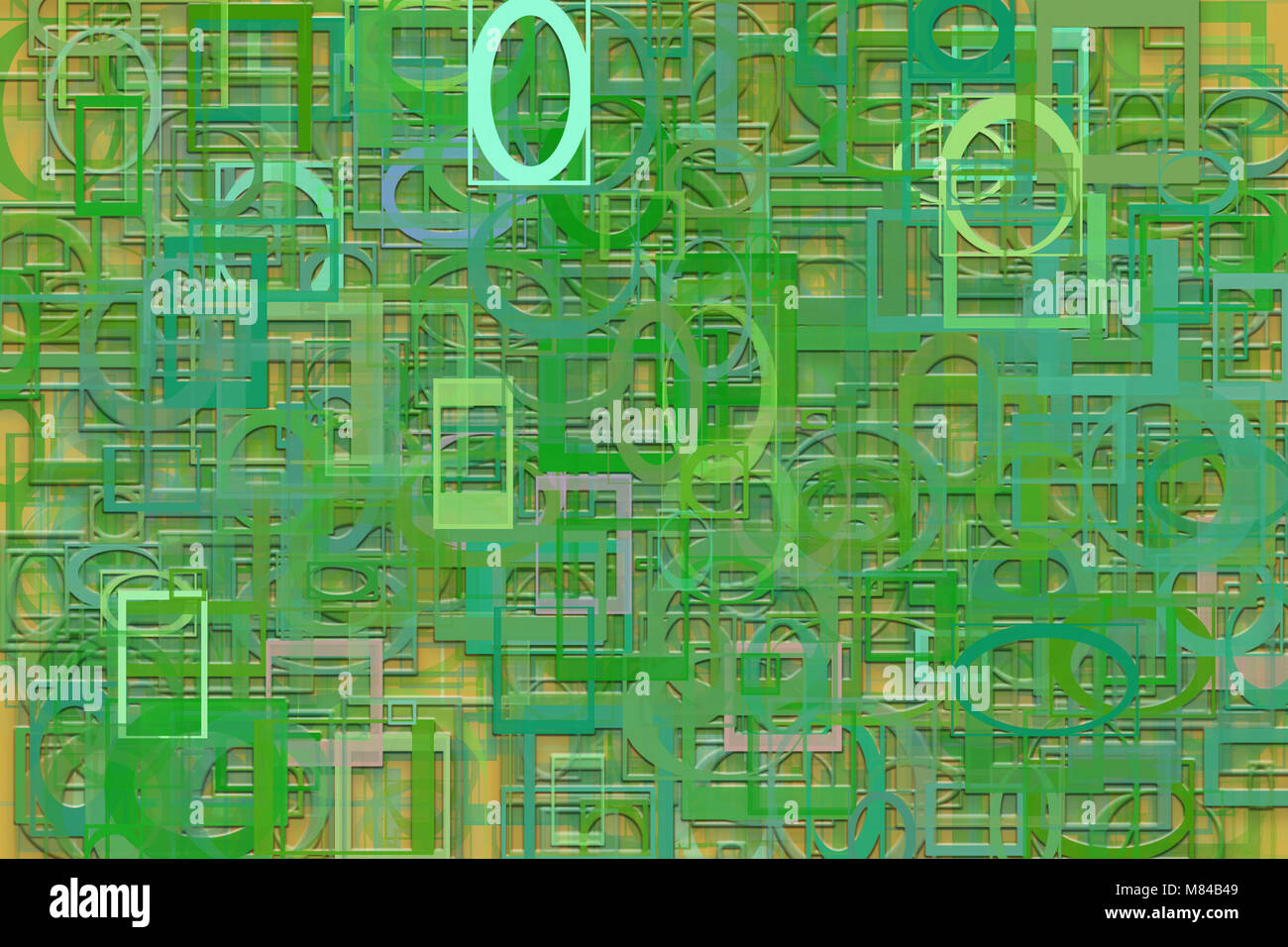 Abstract embossed & random square & rectangle shape, digital generative ...