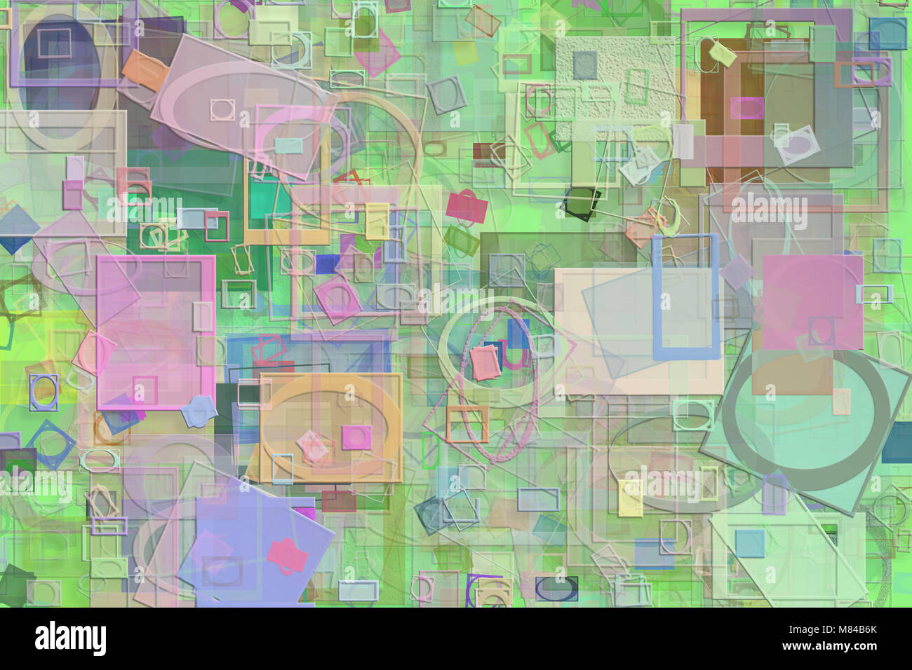 Abstract embossed & random square & rectangle shape, digital generative ...