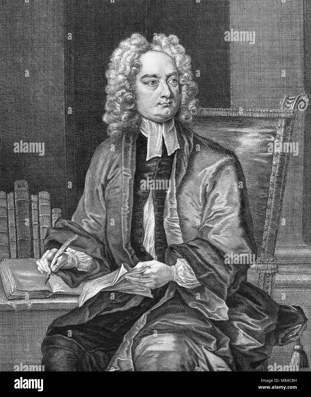 Jonathan Swift. Portrait of the Anglo-Irish satirist Jonathan Swift. Stock Photo