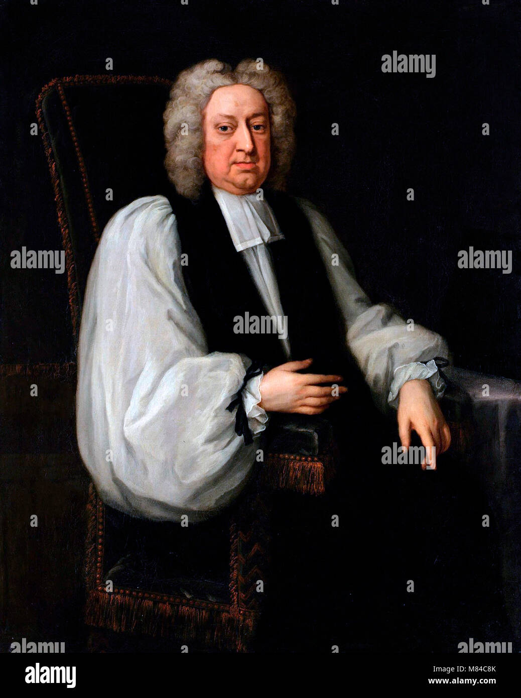 Jonathan Swift (1667-1745). Portrait of the Anglo-Irish satirist Jonathan Swift by Michael Dahl. Stock Photo