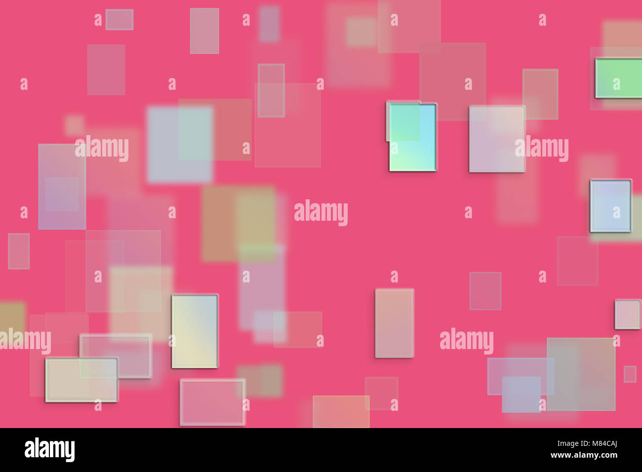 Abstract embossed & random square & rectangle shape, digital generative ...