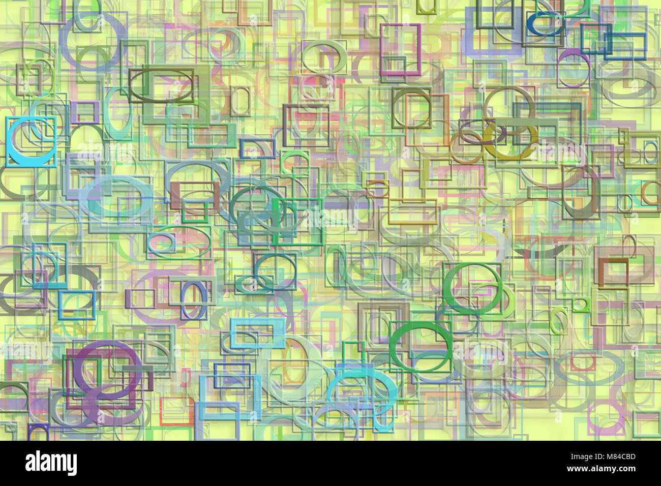 Abstract embossed & random square & rectangle shape, digital generative ...