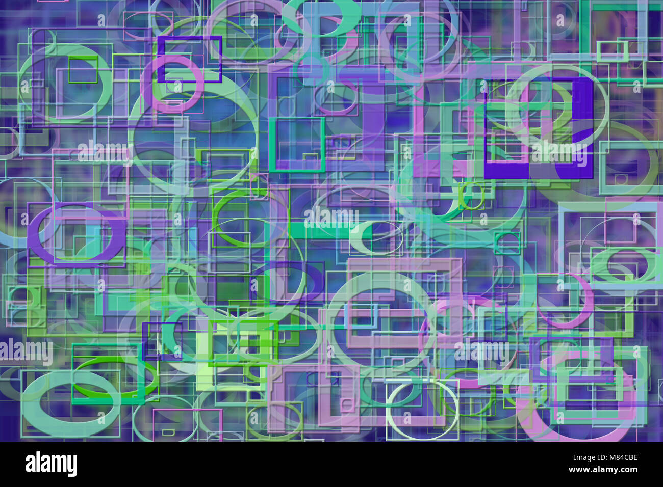 Abstract embossed & random square & rectangle shape, digital generative ...