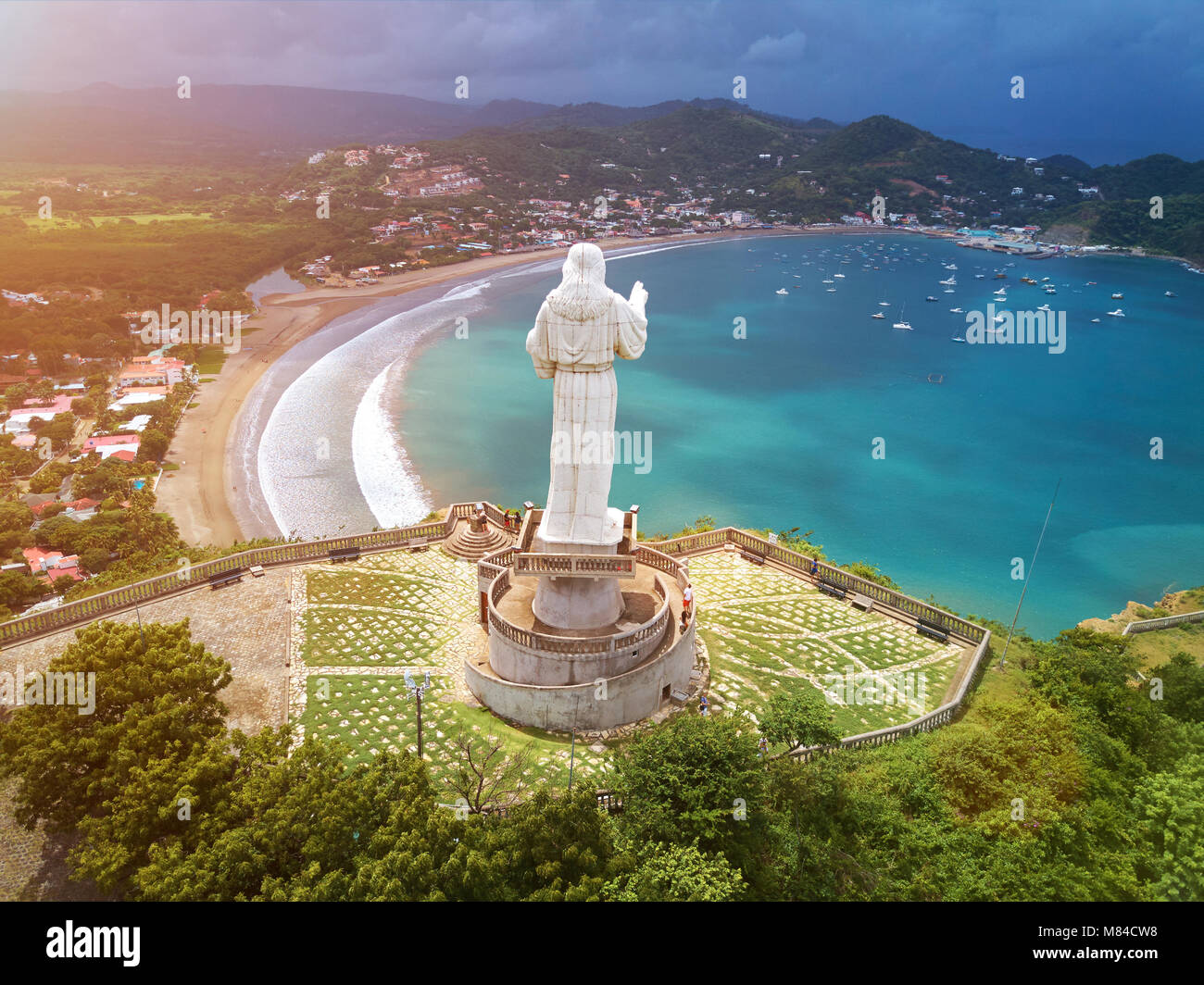 Back view of jesus christ statue in NIcaragua Stock Photo Alamy