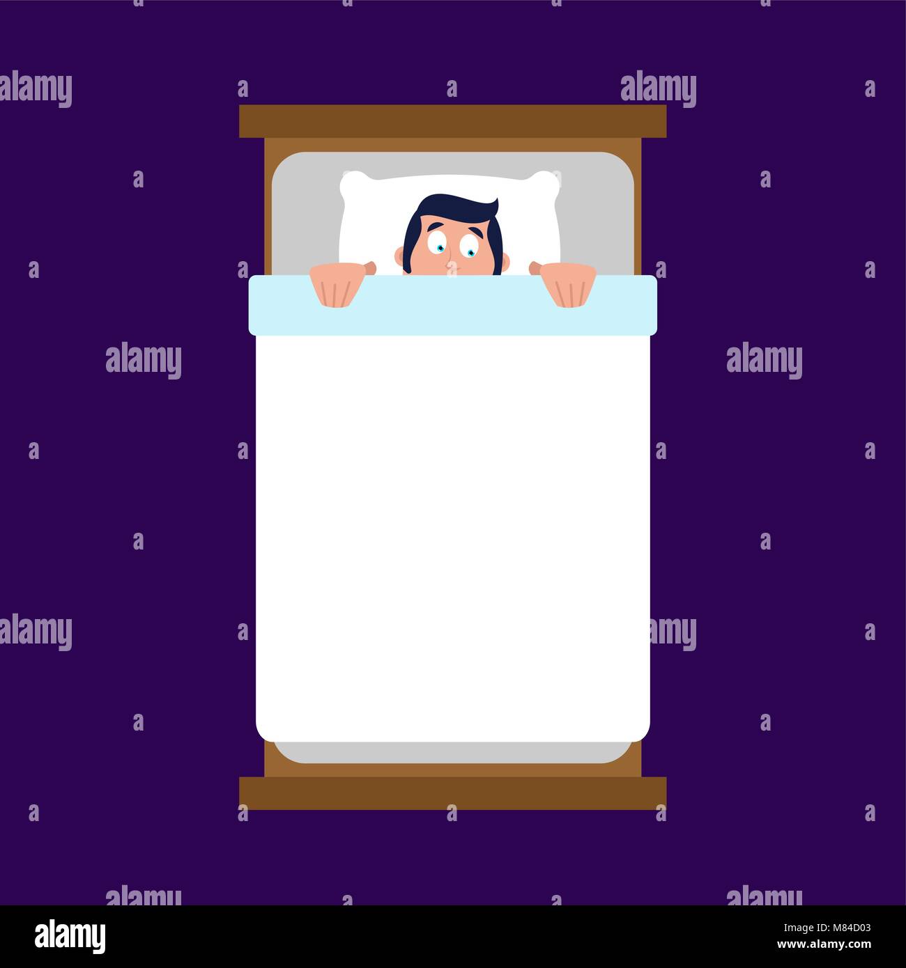 Boy look under bed Stock Vector Images Alamy