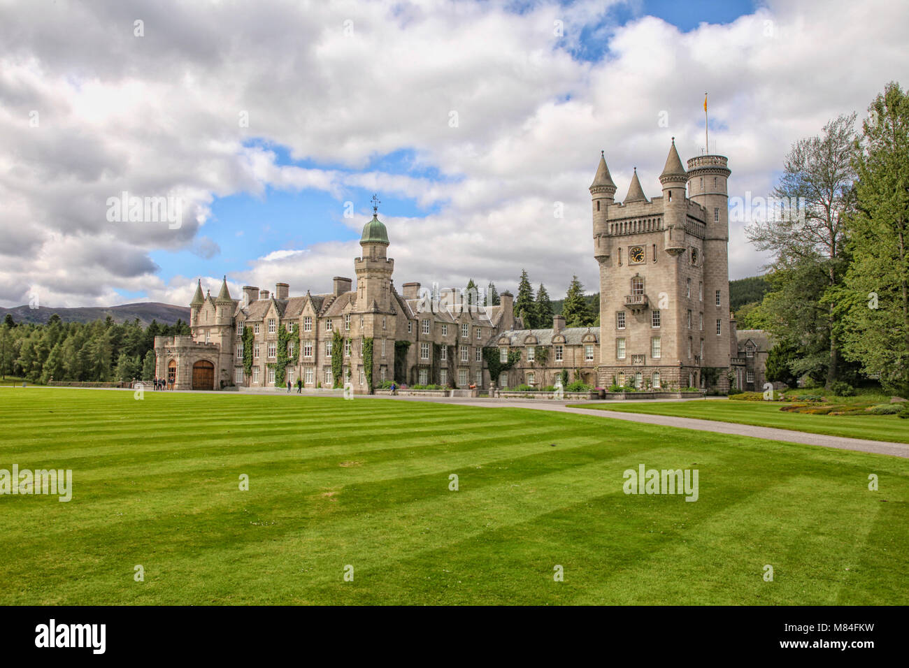 Balmoral castle in Scotland, holiday home of British royalty Stock Photo