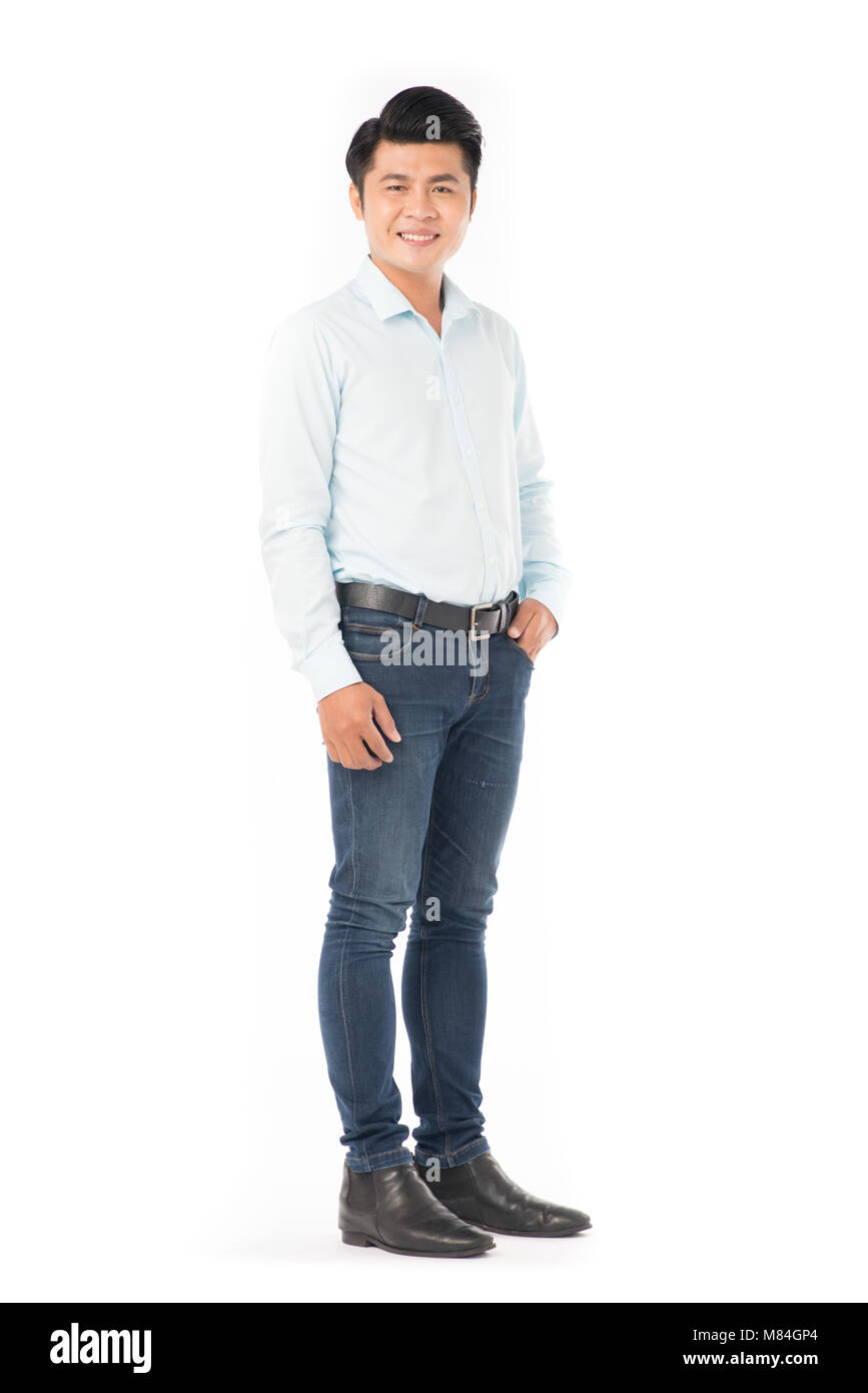Happy asian young male Cut Out Stock Images & Pictures - Alamy