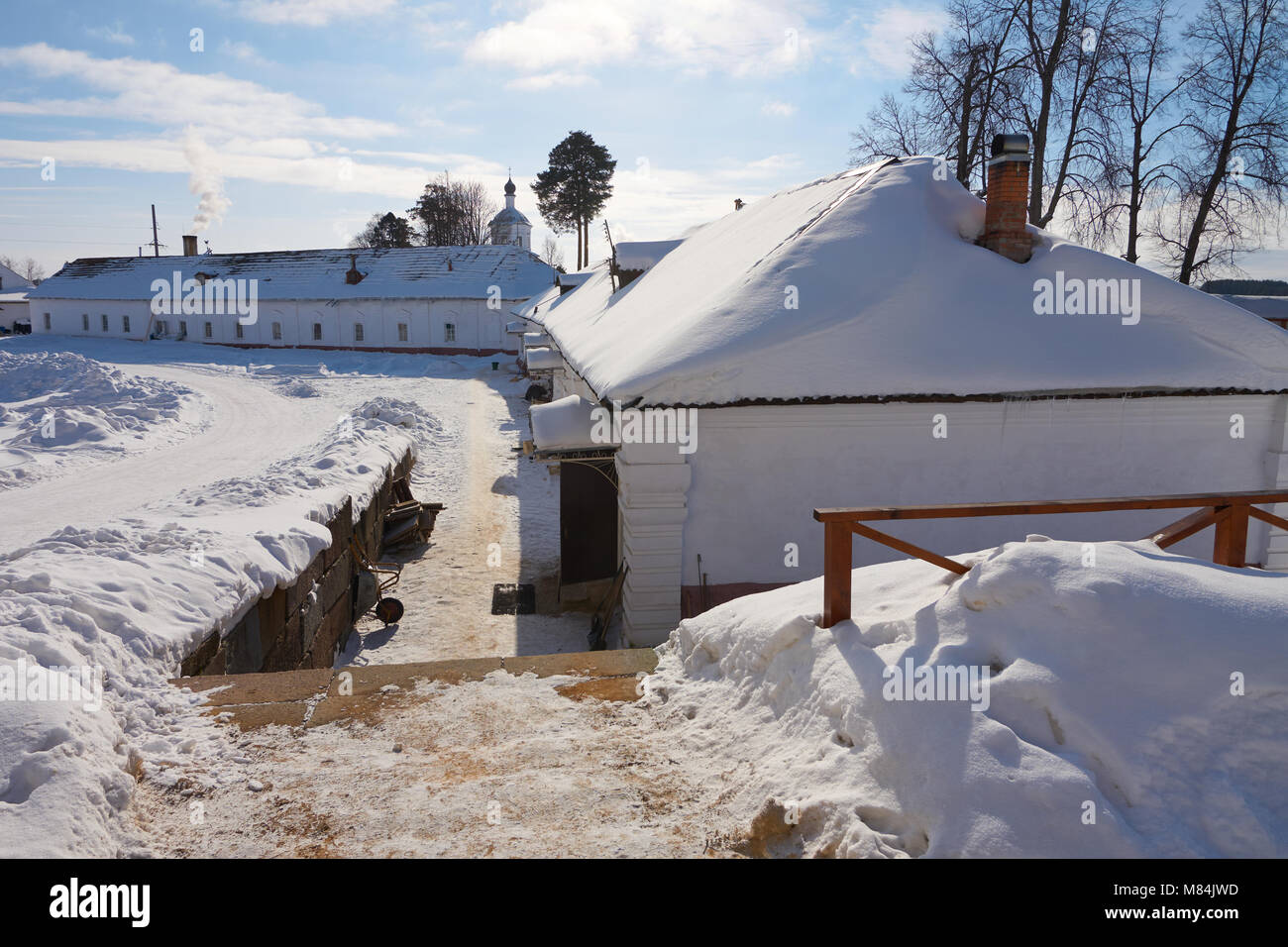 Houses of craftsmen in the monastery of the Nilo-Stolobenskaya Pustyn ...