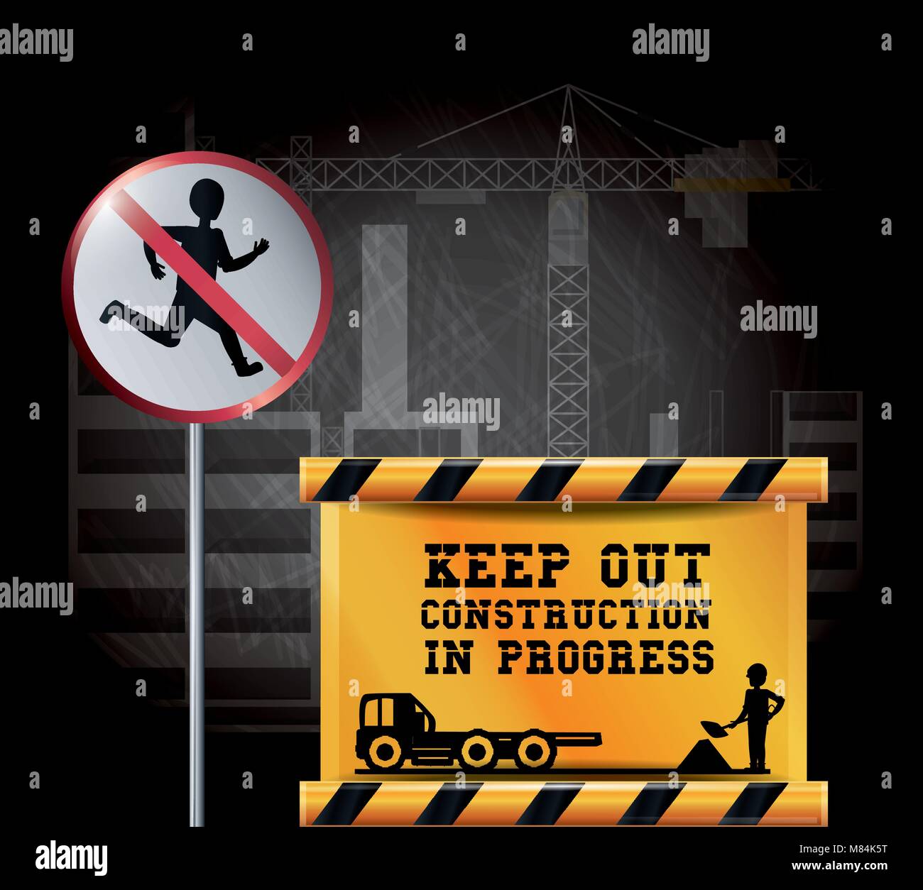 Construction Site Sign Board High Resolution Stock Photography And Images Alamy