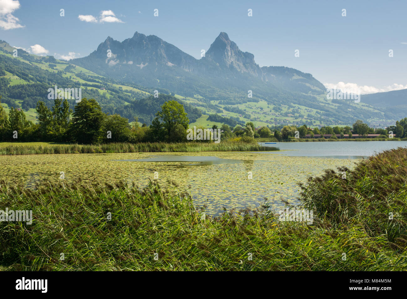 Grosser Mythen peak in canton of Schwyz in Switzerland Stock Photo