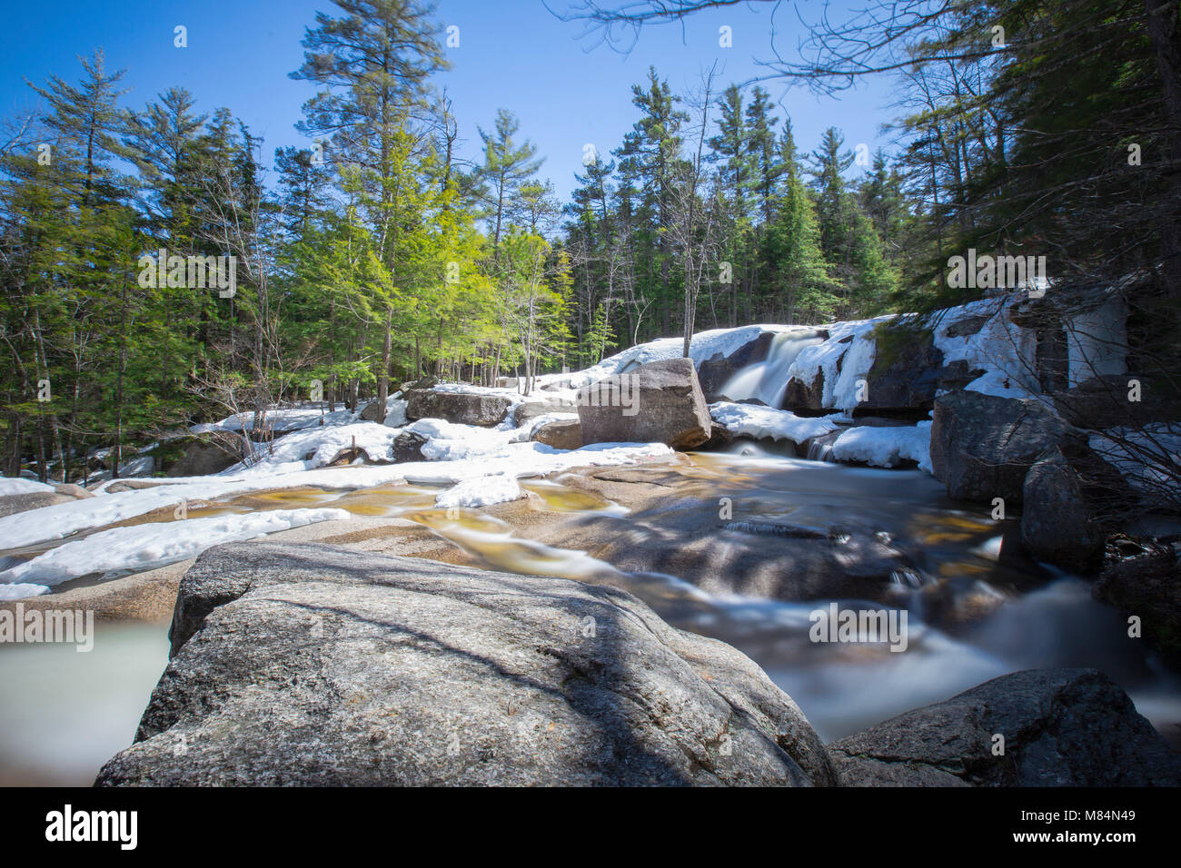 Diana's Baths Waterfalls in New Hampshire, USA Stock Photo