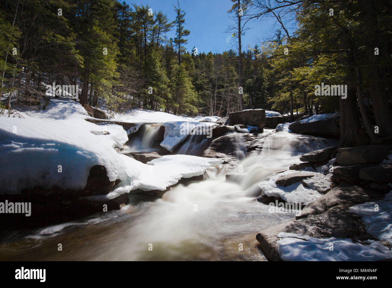 Diana's Baths Waterfalls in New Hampshire, USA Stock Photo