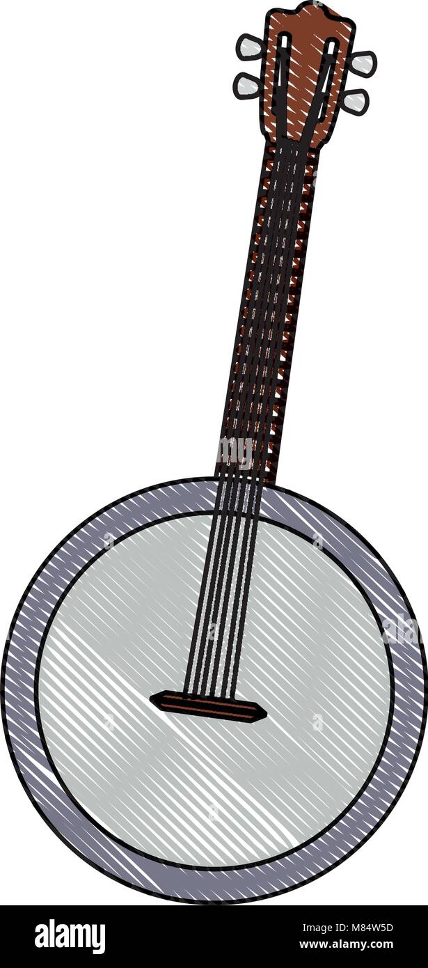 banjo icon over white background, colorful design. vector illustration ...