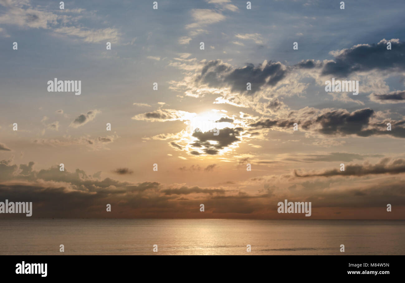 Beautiful nature, sunrise from the sea Stock Photo - Alamy