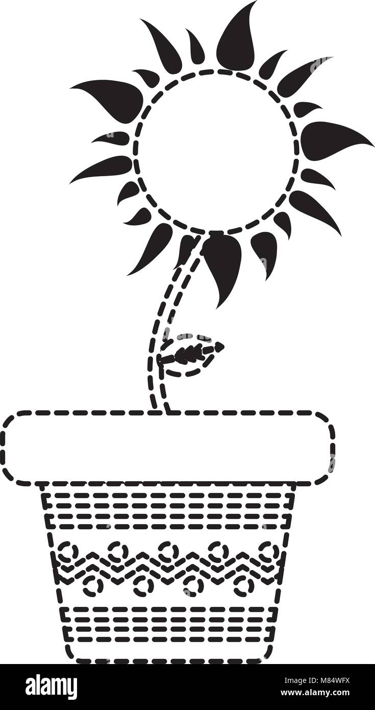 flower pot icon over white background, vector illustration Stock Vector ...