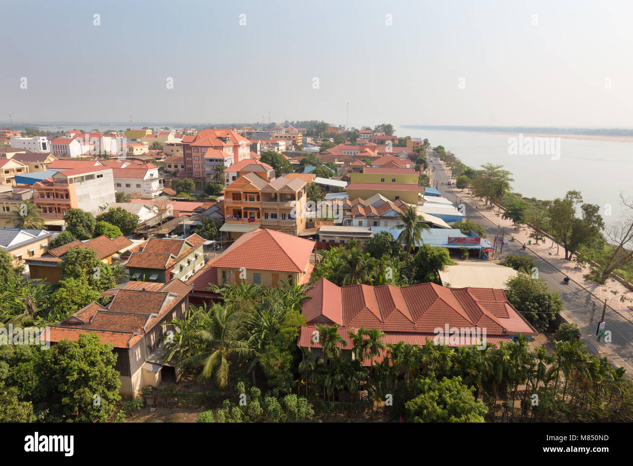 Kratie, Cambodia, Asia Kratie town and the Mekong River, Cambodia