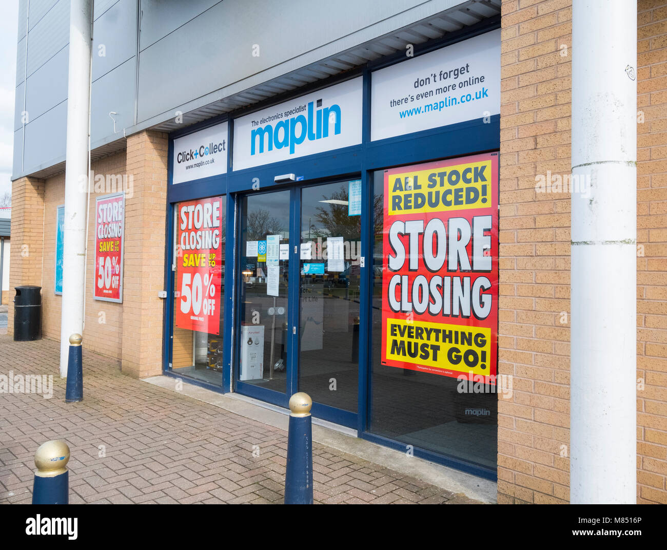 Maplin store closing down sale at Bridge Retail Park, Telford