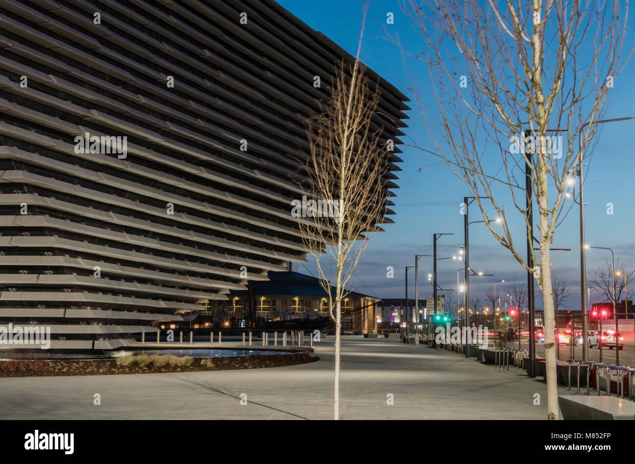 The V&A design museum in Dundee is a signature building by world famous Japanese architect Kengo Kuma. Stock Photo