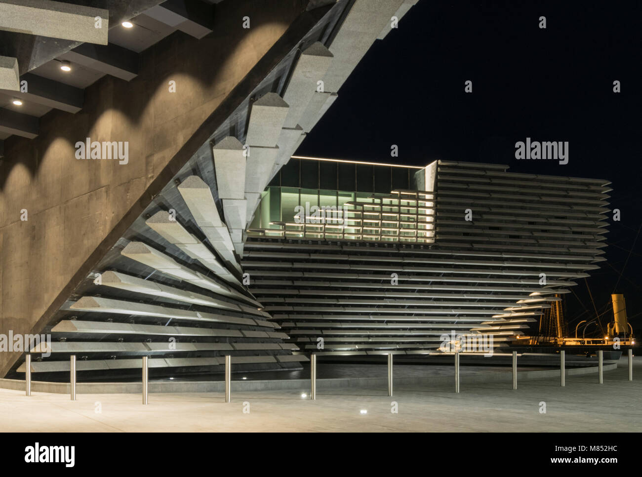 The V&A design museum in Dundee is a signature building by world famous Japanese architect Kengo Kuma. Stock Photo