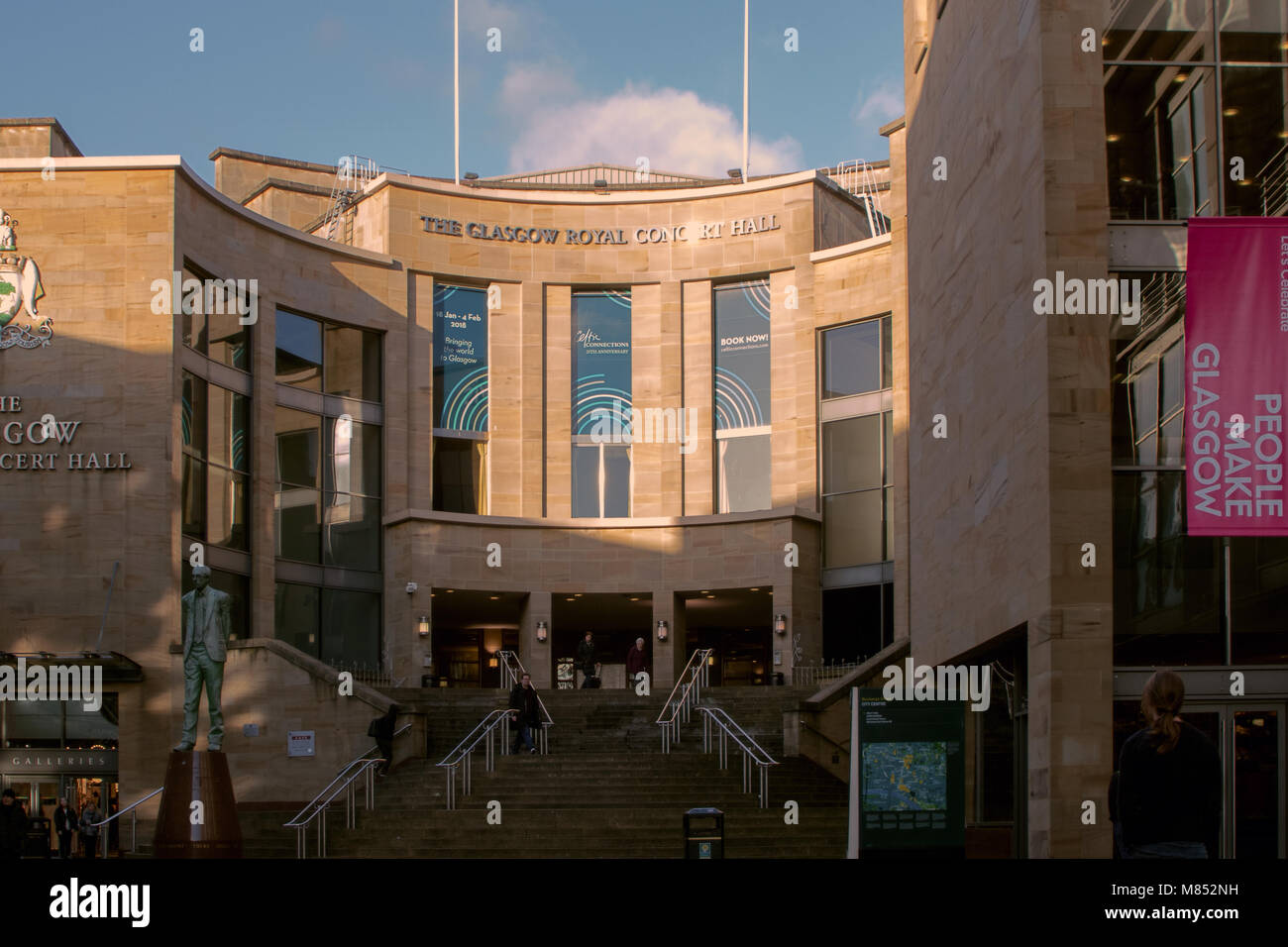 Glasgow Royal Concert Hall, as seen from Buchanan Street, Glasgow, Scotland Stock Photo