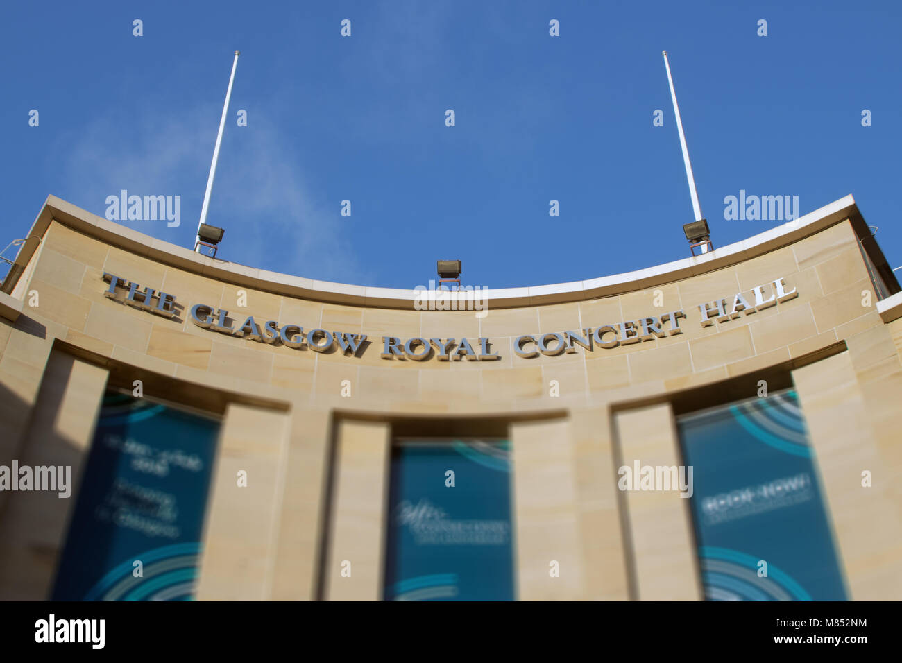 Close-up of the Glasgow Royal Concert Hall, Glasgow, Scotland Stock Photo