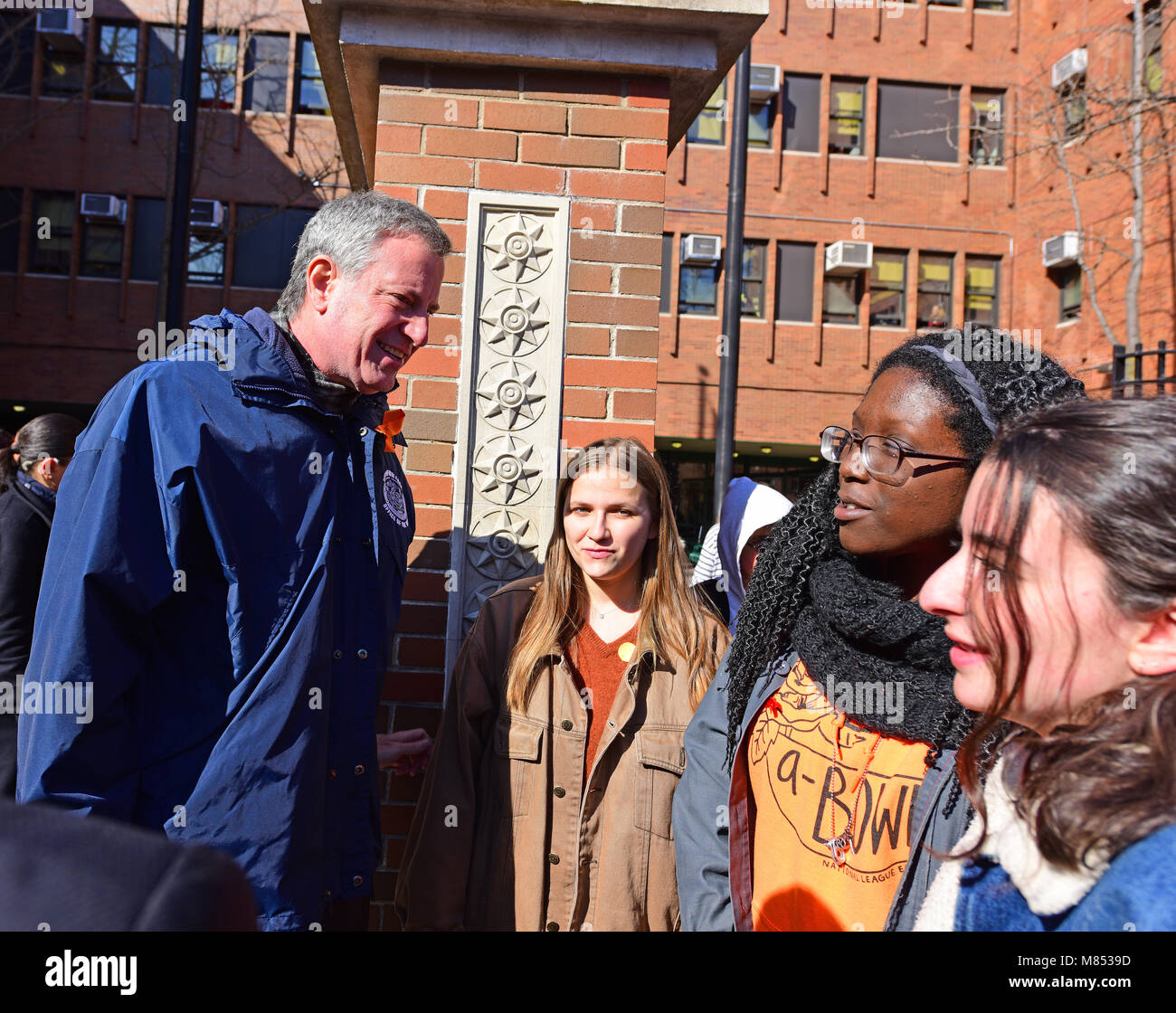 New York City, United States. 13th Mar, 2018. Observing a national day ...
