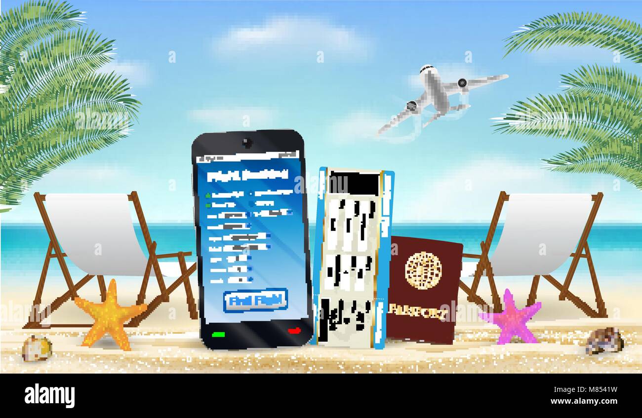 Flight smartphone app online Stock Vector Images Alamy