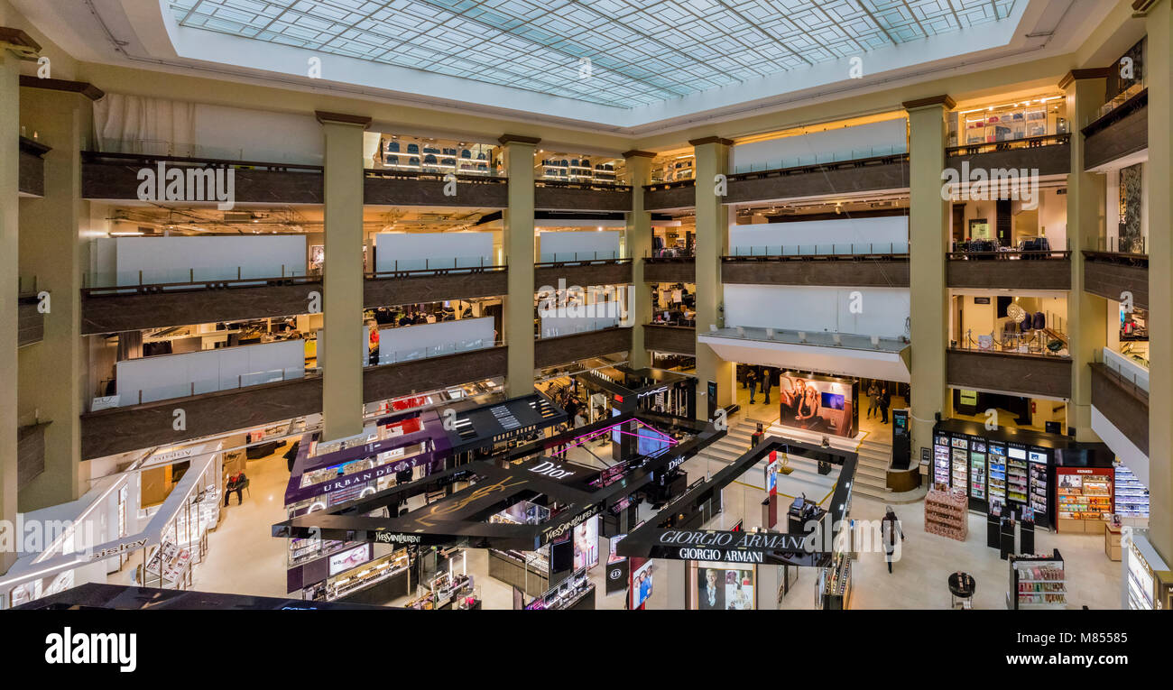 Interior view of department store in Helsinki, Finland Stock Photo