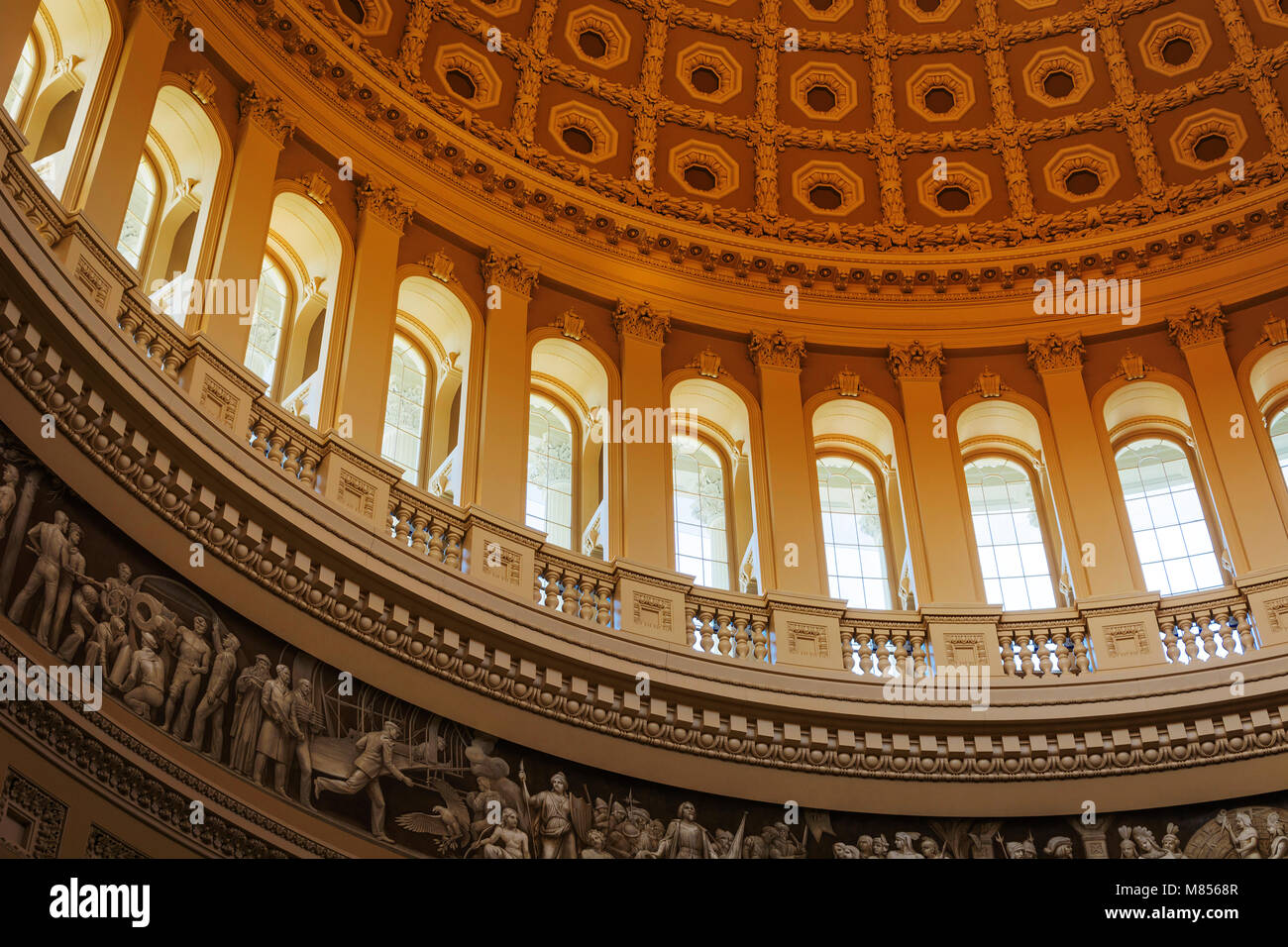 Washinton D.C., Usa, october 2016: interior of the Washington capitol hill dome Rotunda Stock Photo