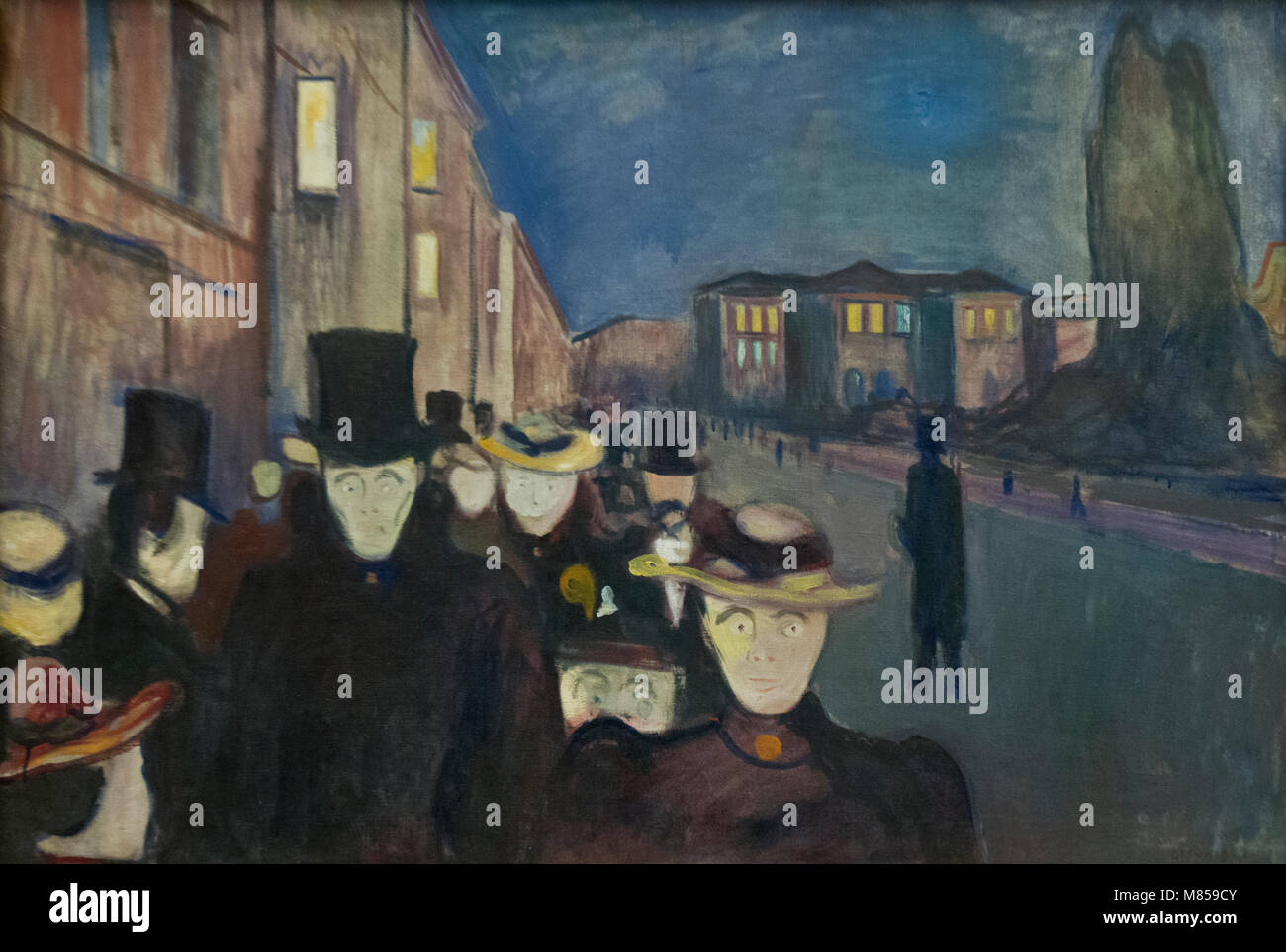 Edvard Munch: Evening on Karl Johan Street (1892) Stock Photo