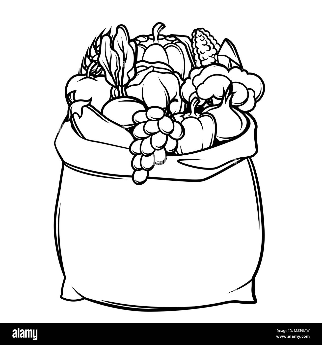 Black white cartoon illustration vegetables Black and White Stock Photos \u0026  Images - Alamy, image size:1300x1390
