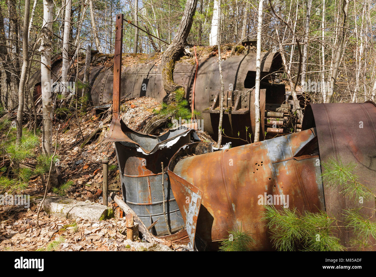 The abandoned Redstone Granite quarry in Conway, New Hampshire USA Stock Photo Alamy