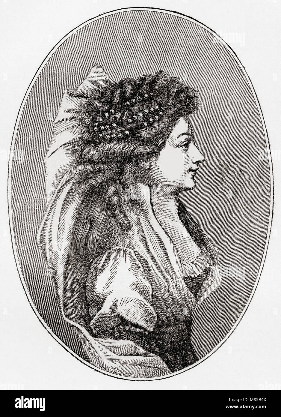 Duchess Louise of Mecklenburg-Strelitz, 1776 – 1810. Queen of Prussia as the wife of King Frederick William III. From Ward and Lock's Illustrated History of the World, published c.1882. Stock Photo