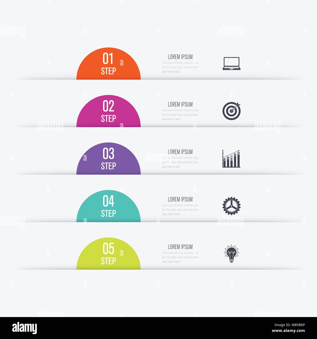 Vector illustration infographics 5 options Stock Vector Image & Art - Alamy