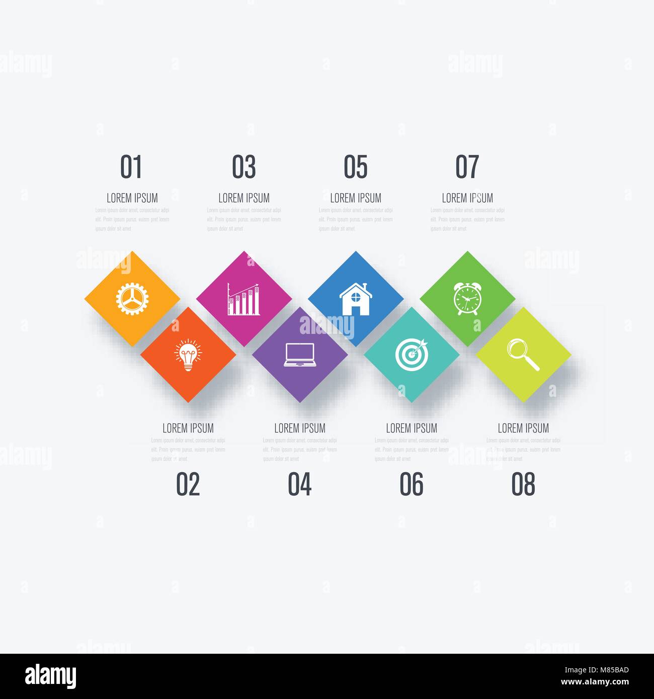 Vector illustration infographics 8 options Stock Vector Image & Art - Alamy