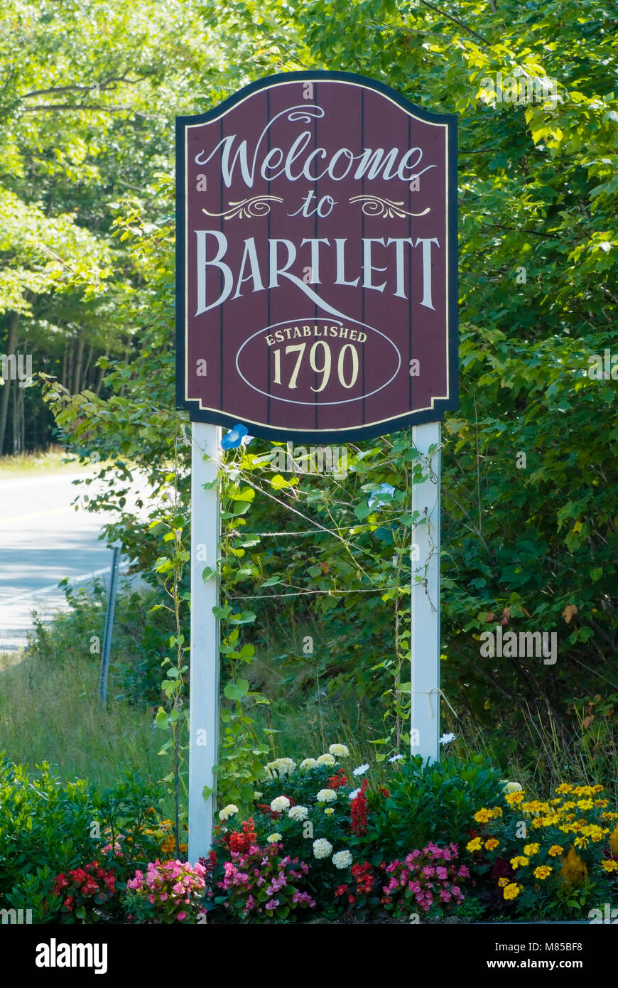 to Bartlett sign along Route 302 in Bartlett, New Hampshire in