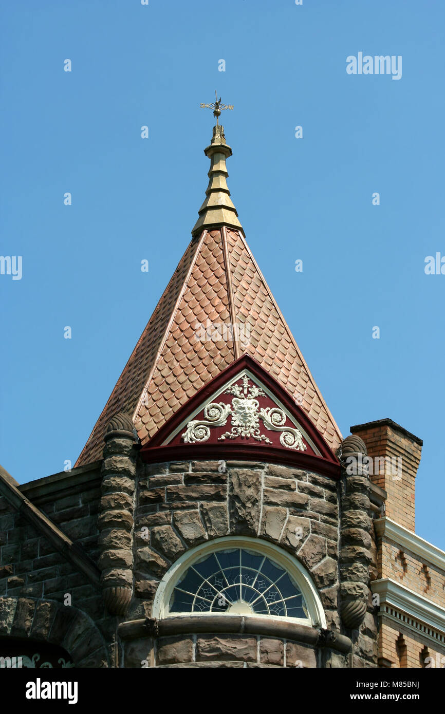 Weather vane on top of tower of St. John's church, Scandrett