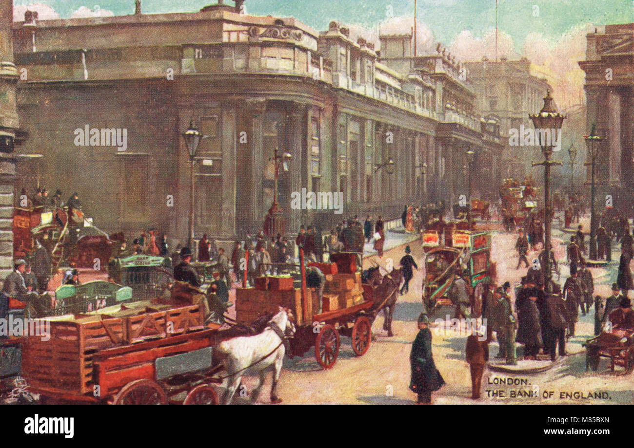 The Bank of England, London, circa 1905 Stock Photo