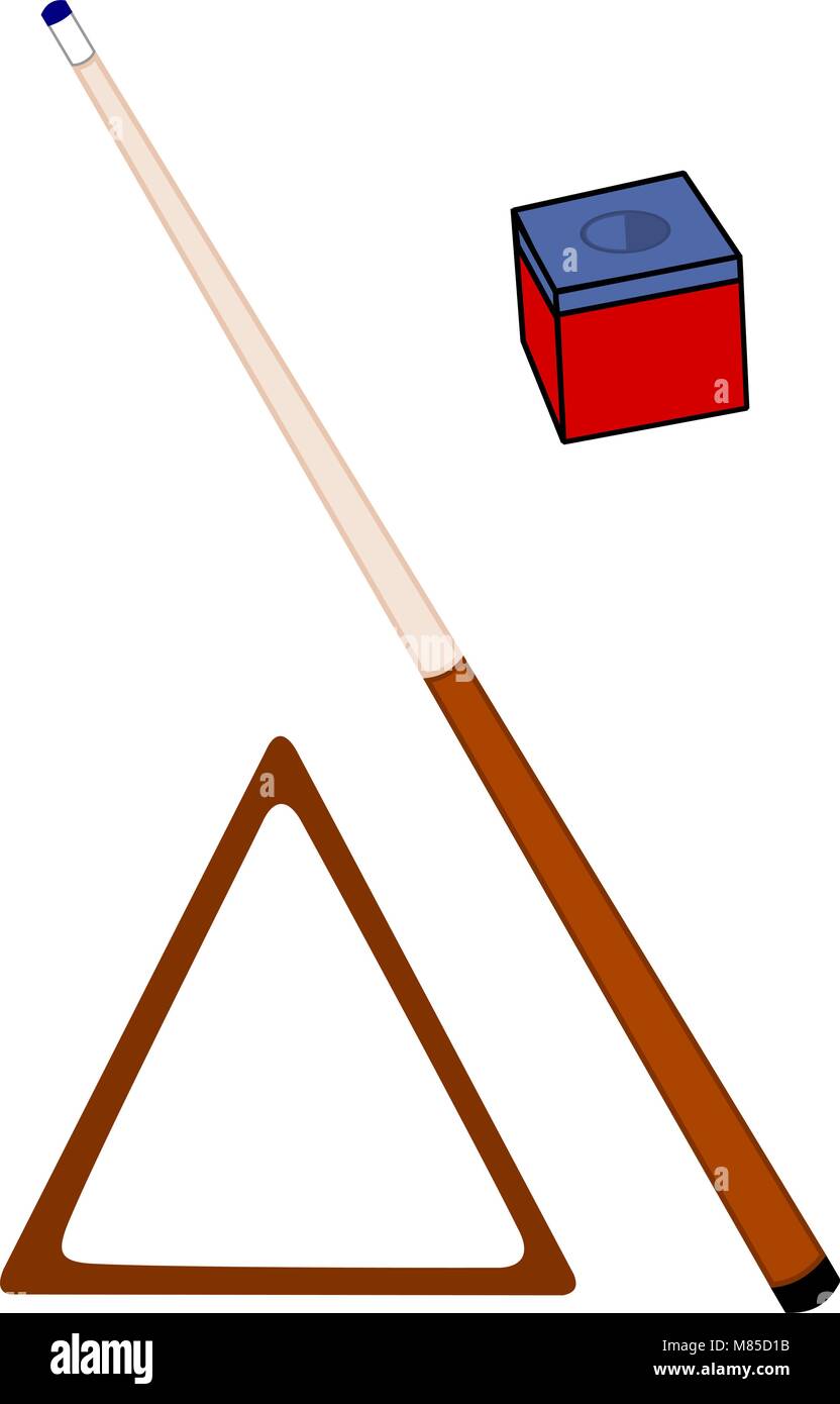 A Cue Stick with chalk and rack Stock Vector Image & Art Alamy